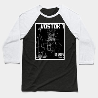 Vostok 1 Blueprint 60th Anniversary Baseball T-Shirt